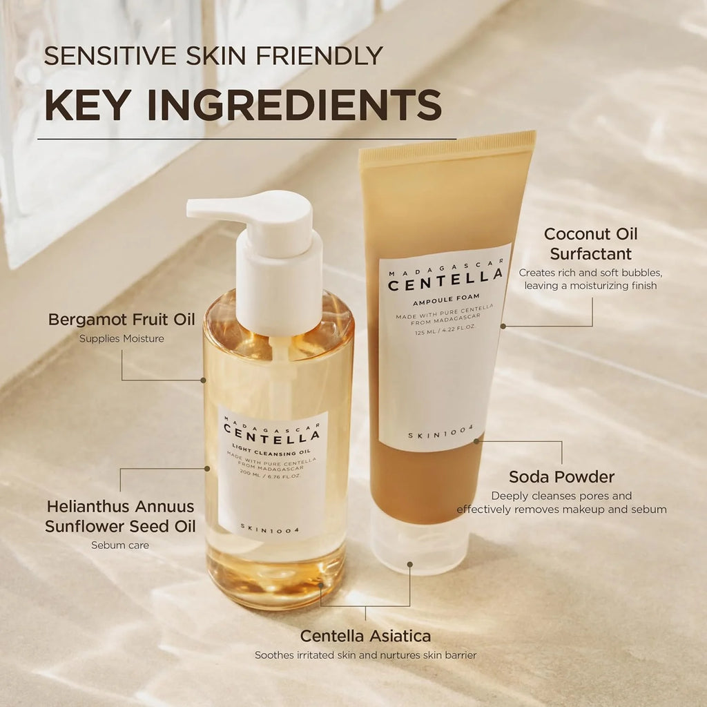 SKIN1004 Centella Double Face Cleansing Set Exfoliating Calming & Hydrating
